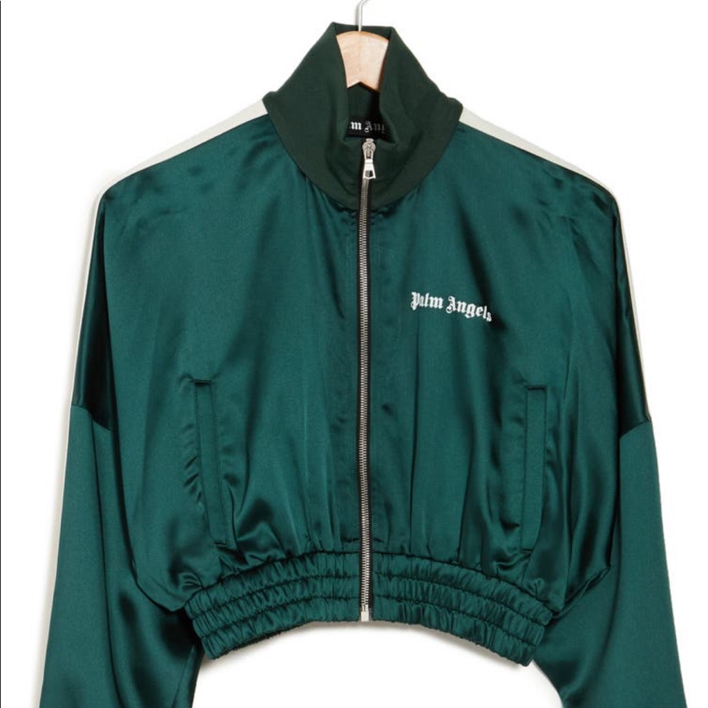 Palm Angels Cropped Satin Jacket